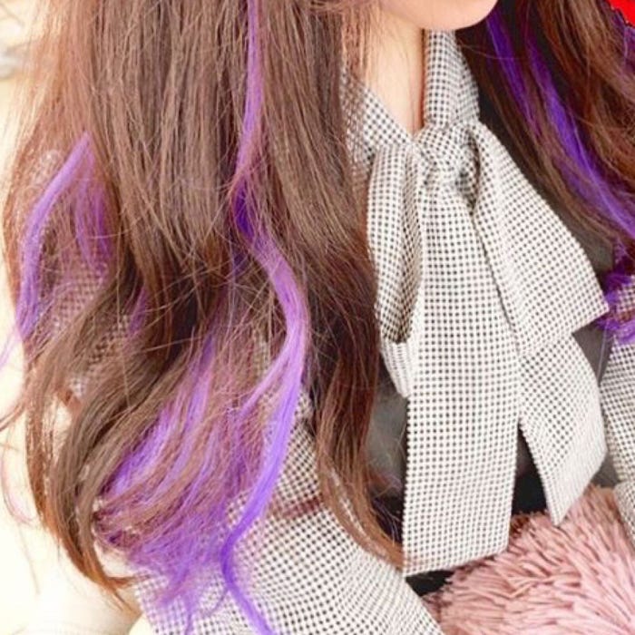 カラーエクステで楽しむ「胡蝶しのぶ」風カラー/@ryo.kimura.0613