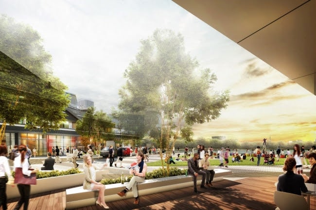 イメージパース（広場の様子）／画像提供：東日本旅客鉄道