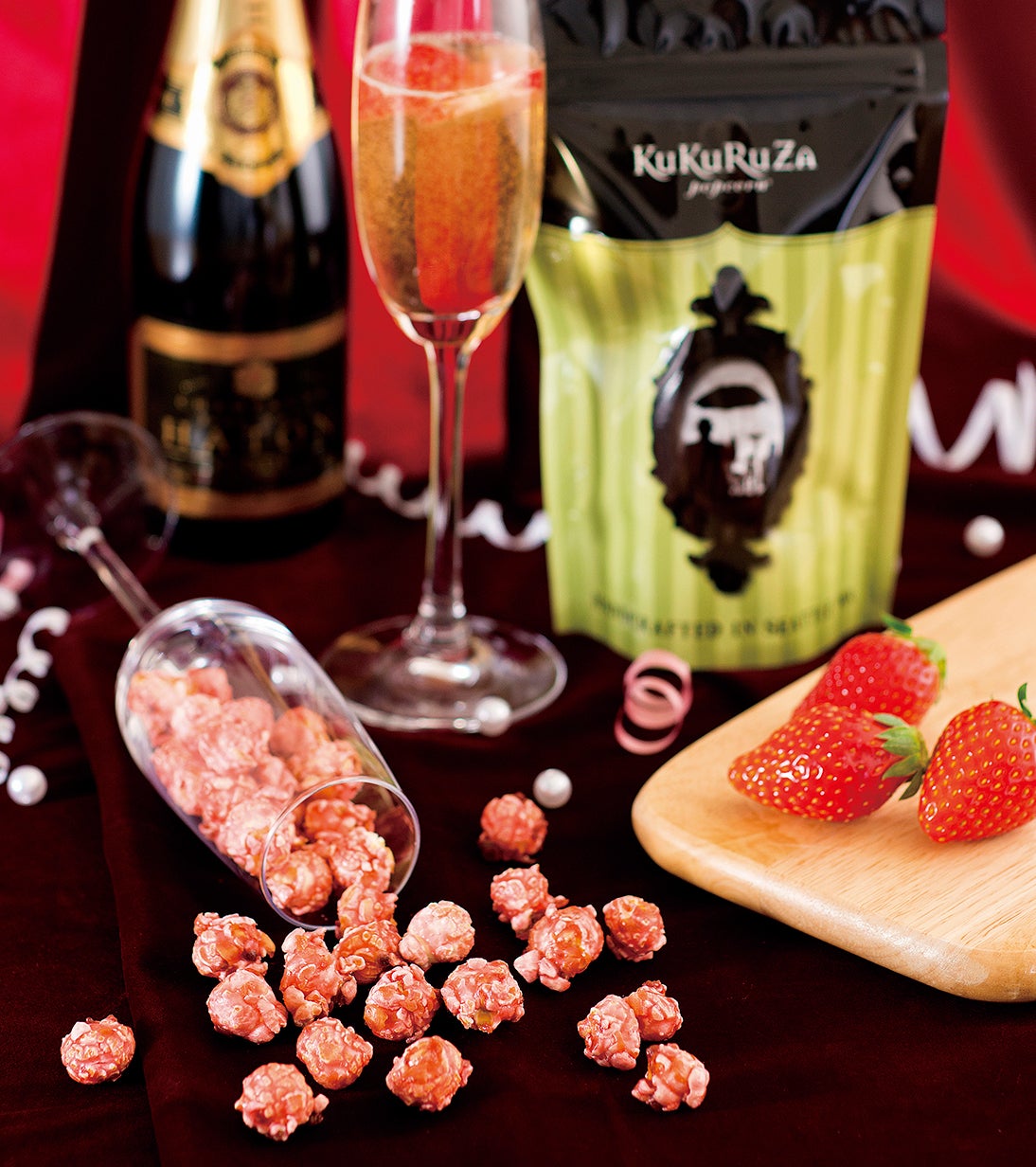 ククルザポップコーン、大人ピンクなフレーバー登場 爽やかなシャンパンの味わい