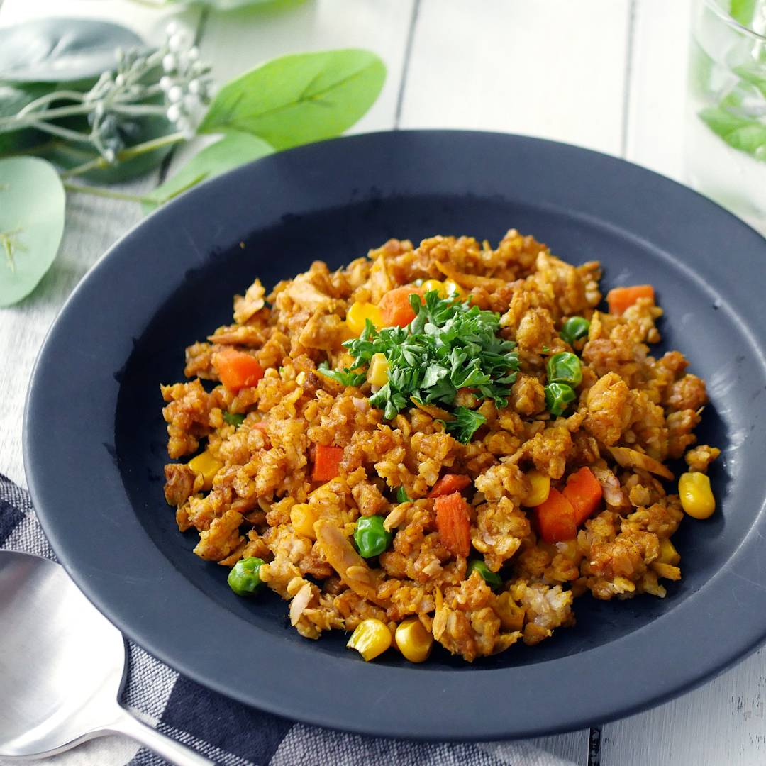 レンジで完結!オートミールカレーピラフ