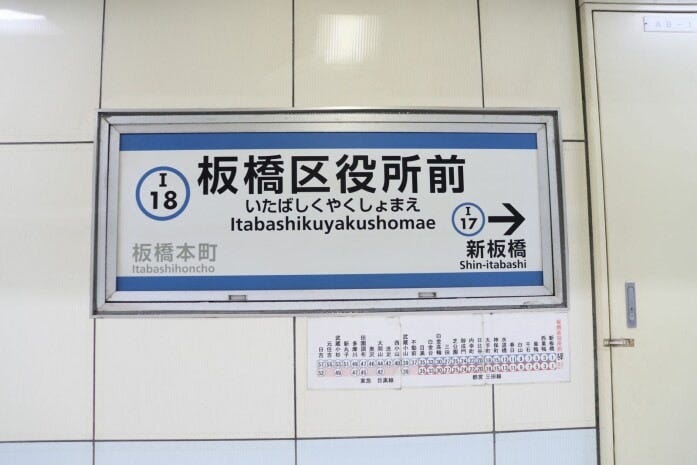 板橋が付く駅3つ