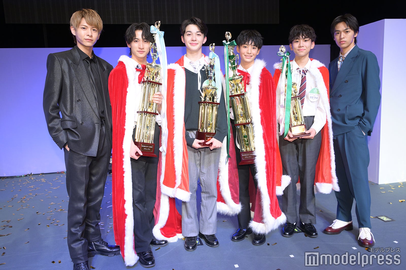 （左から）小宮璃央、植野花道くん、ケイト・アレックスくん、竹内琉斗くん、宗田悠良くん、西岡星汰（C）モデルプレス