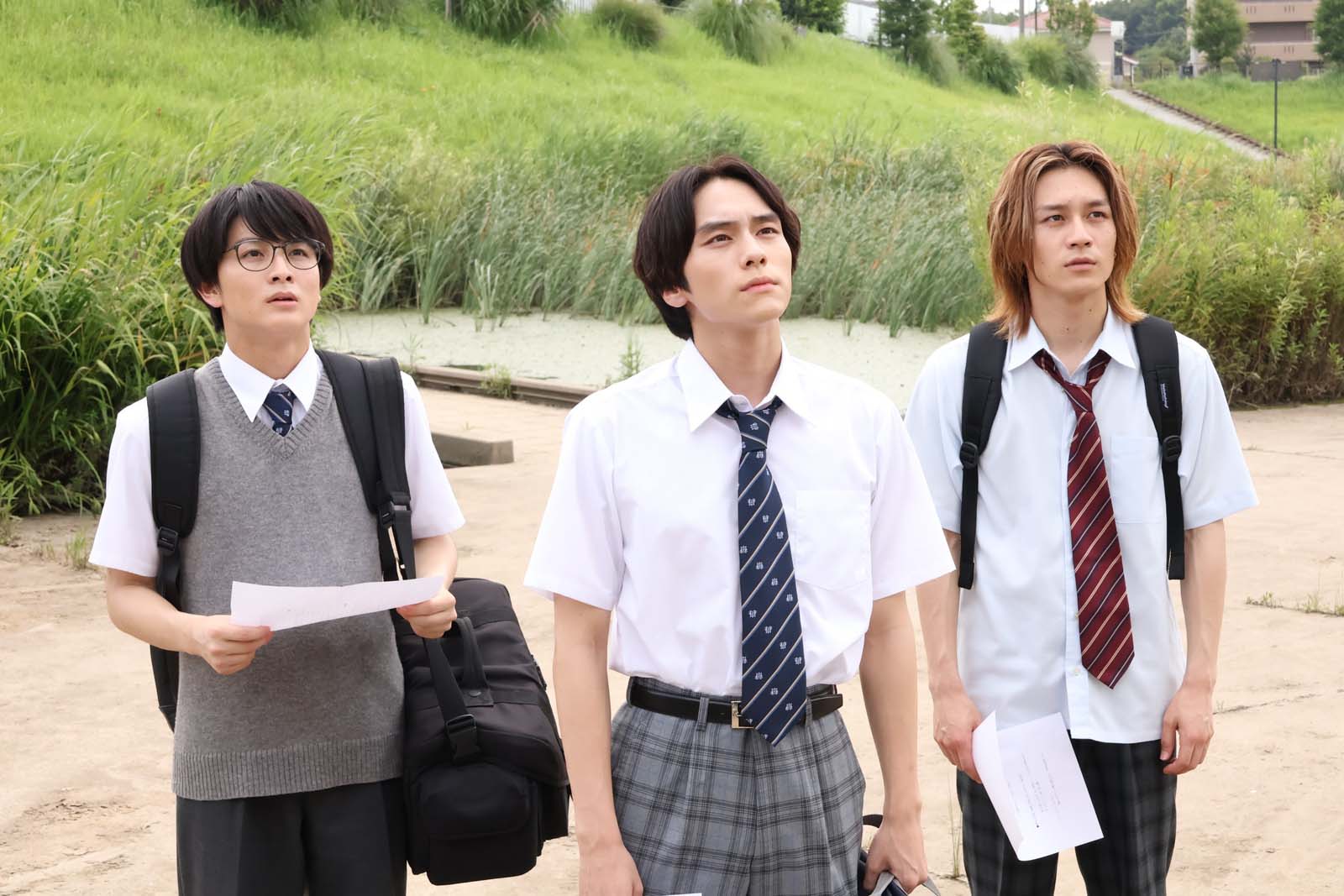 （左から）柏木悠、山下幸輝、松田元太「ビリオン×スクール」第5話より（C）フジテレビ