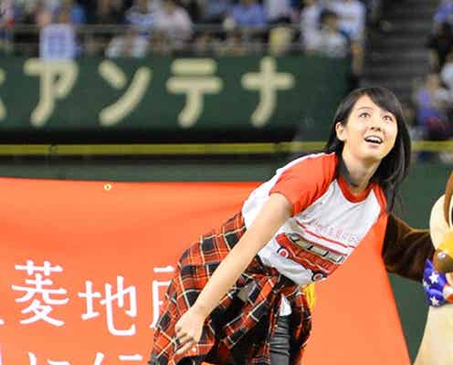 桜庭ななみ、ノーバンならずで照れ笑い