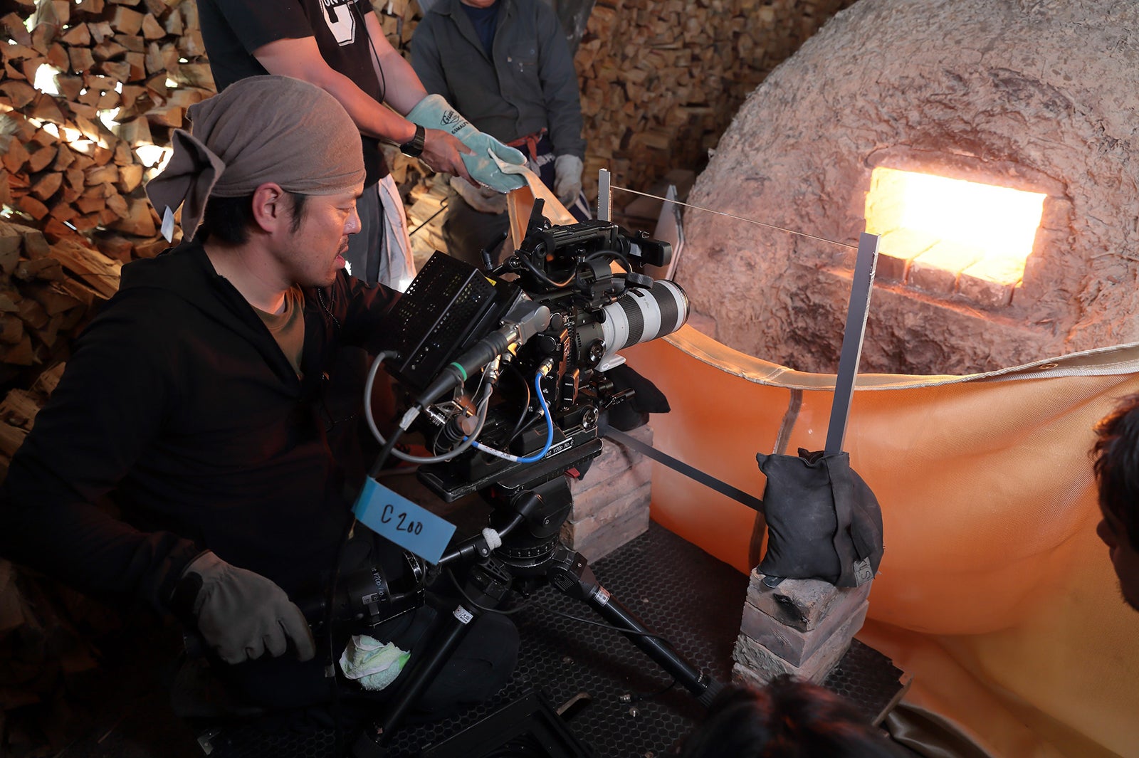 スカーレット窯内部撮影の様子 （C）NHK