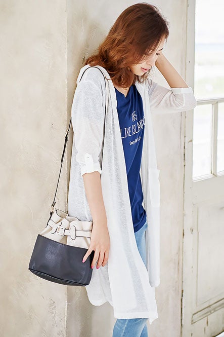 フード付七分袖トッパー＆ロングジレ2typeロングカーディガン「Pierrot」2,280円（税込）／画像提供：Pierrot