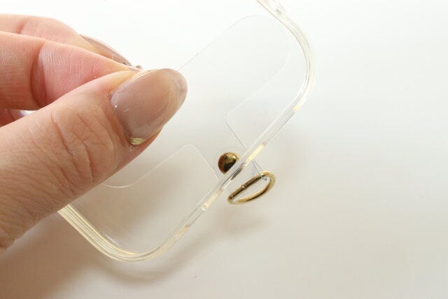 ストラップシート付シュシュハンドルストラップ　ダイソー　付属品