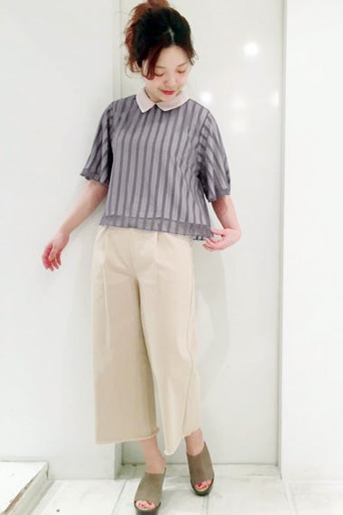 airy stripe top ～エアリーストライプトップ「flower」9,698円／画像提供：flower WEB SHOP