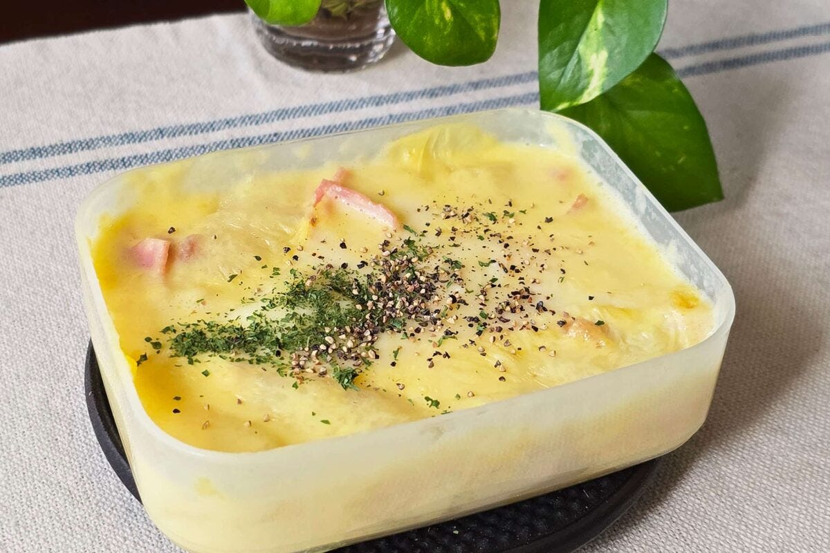 コーンスープでとろける餅