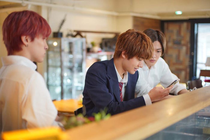 川西拓実、藤岡真威人、中本悠太「クールドジ男子」第11話より(C)那多ここね/SQUARE ENIX・ドラマ「クールドジ男子」製作委員会