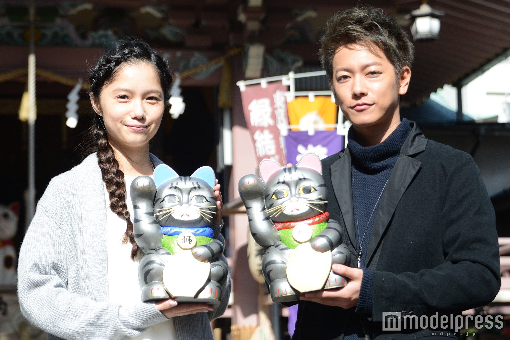 映画『世界から猫が消えたなら』の大ヒット祈願イベントに出席した宮崎あおい、佐藤健（C）モデルプレス