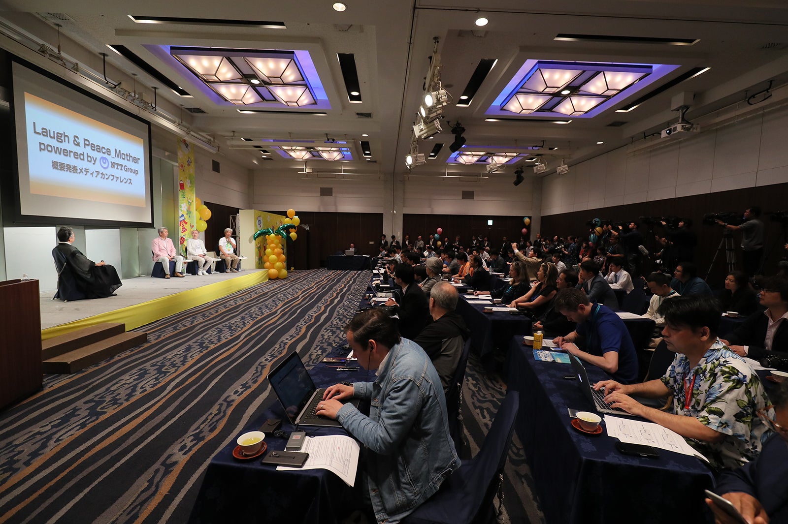 「Laugh ＆ Peace_Mother powered by NTT Group」会見（提供写真）