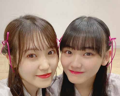 櫻坂46松田里奈&山崎天、お揃いのリボン姿公開 ミーグリオフショット続々投稿