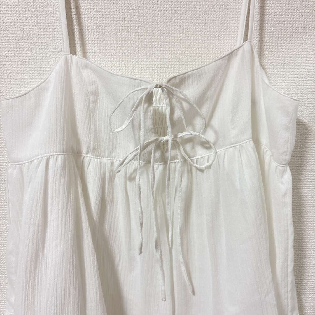 GU　キャミソールチュニック　リボン　ディテール