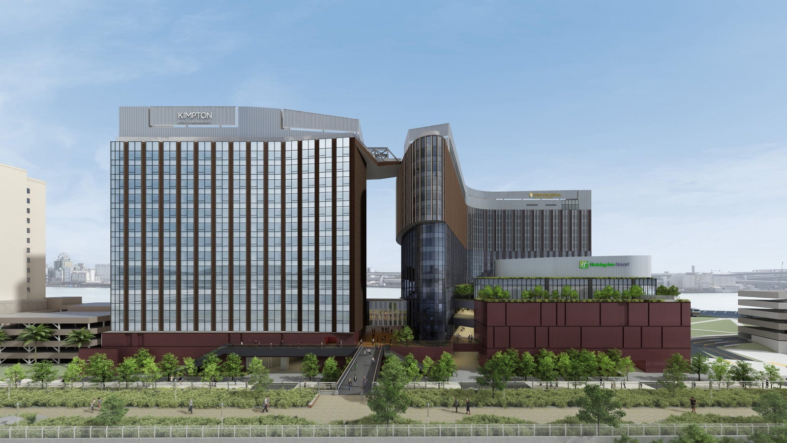 ユニバーサル・スタジオ・ジャパン側 外観パース　（画像提供：合同会社桜島開発）