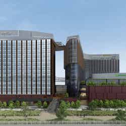 ユニバーサル・スタジオ・ジャパン側 外観パース (画像提供:合同会社桜島開発)