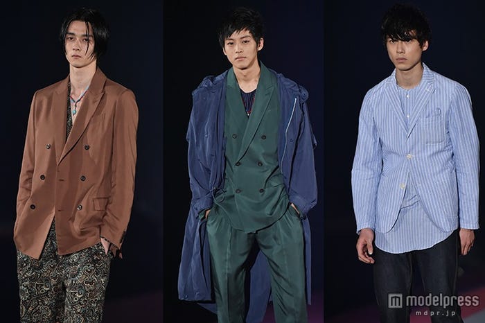 MEN’S NON-NOステージ(左から)柳俊太郎、松坂桃李、坂口健太郎