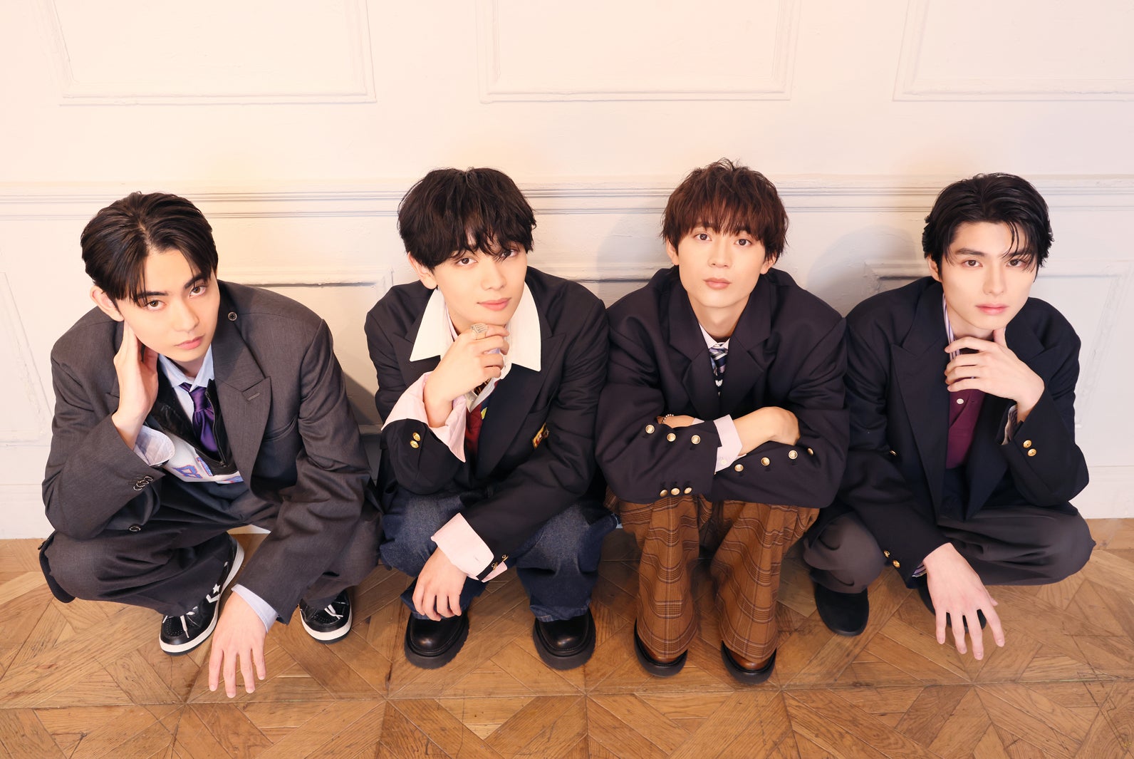 （左から）豊田裕大、宮世琉弥、水沢林太郎、本田響矢