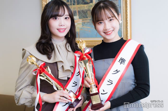 「FRESH CAMPUS CONTEST 2021」準グランプリ・松本奈子さん、坊迫咲藍さん(C)モデルプレス