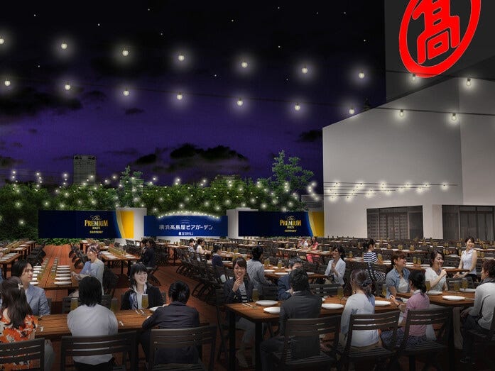 屋上ならではの開放的な空間でいつもとはちょっと違ったぜいたく時間を満喫（画像はイメージ、画像提供：横浜高島屋）