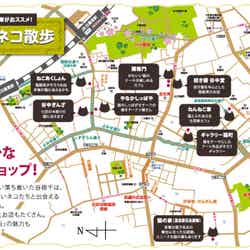 谷根千ネコ散歩マップ／画像提供：JR東日本ステーションリテイリング