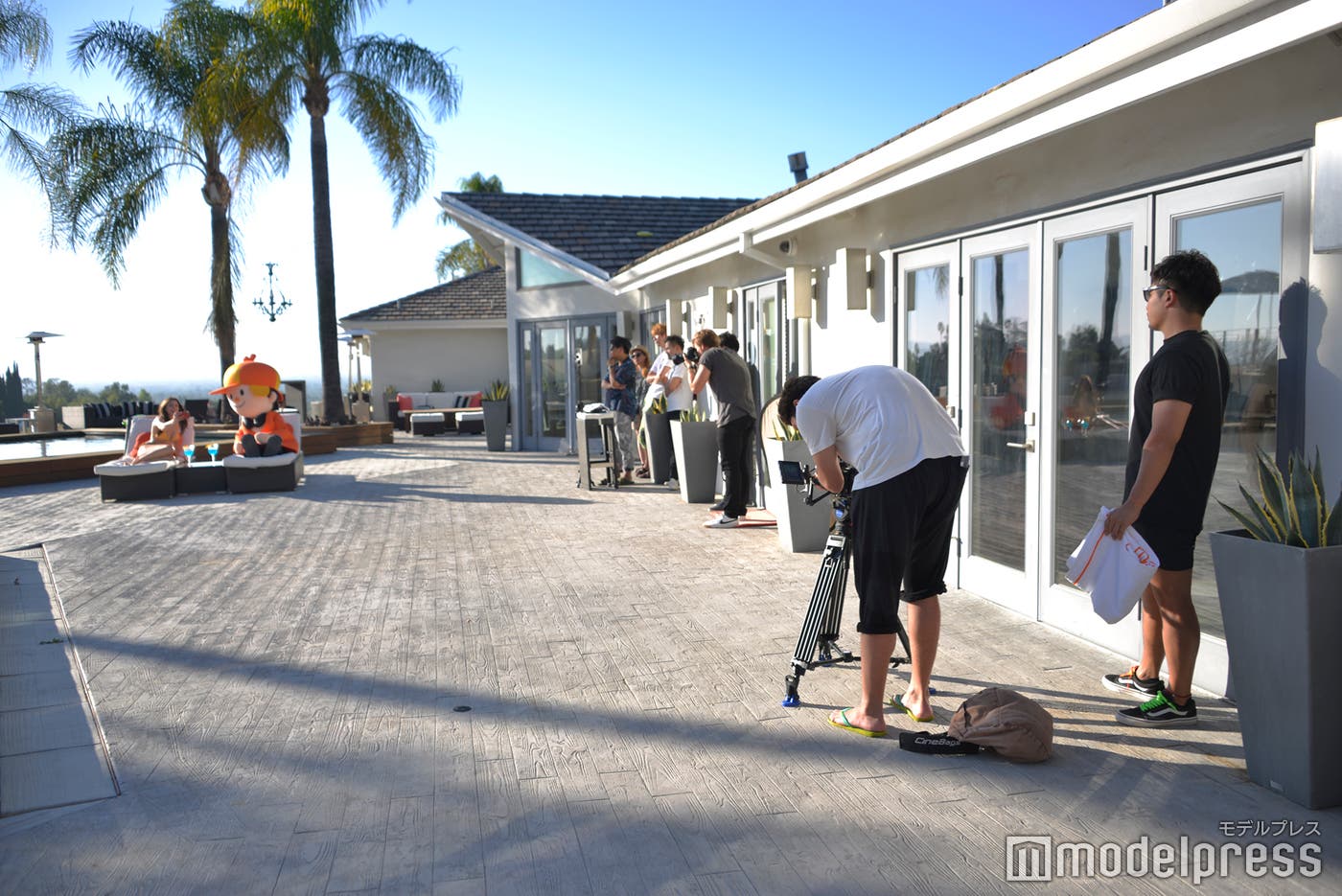 「LIFULL HOME’S」×「モデルプレス」動画撮影の様子/セリーヌ・ファラッチ(C)モデルプレス