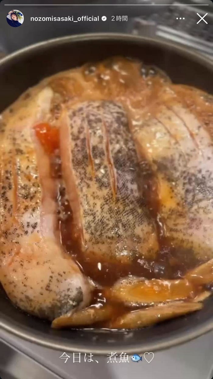 佐々木希Instagramストーリーズより