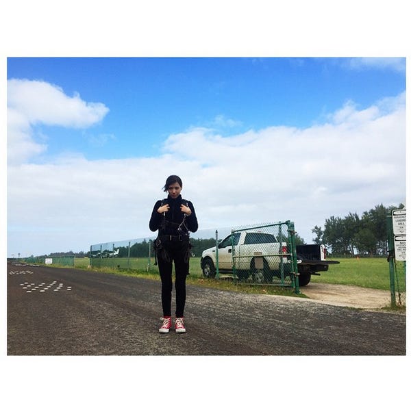 夫婦でスカイダイビングに挑戦した仲里依紗/仲里依紗Instagramより