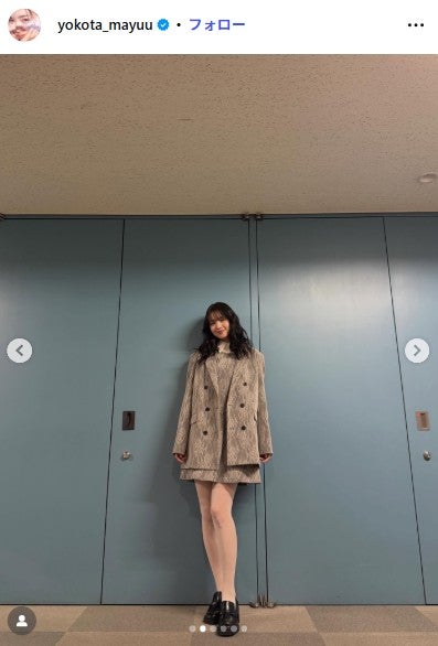横田真悠Instagramより