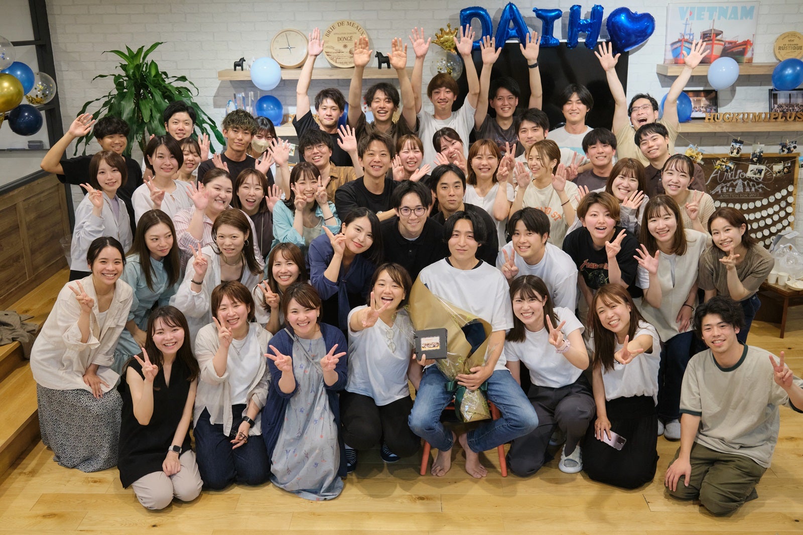 前職のマーケ会社退職時（提供写真）