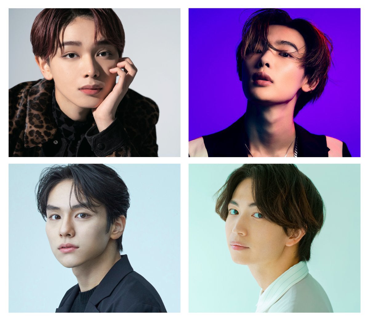 （上段左から）宮世琉弥、NOA（下段左から）山下幸輝、綱啓永（提供画像）