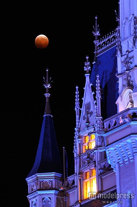 シンデレラ城と皆既月食（C）Disney