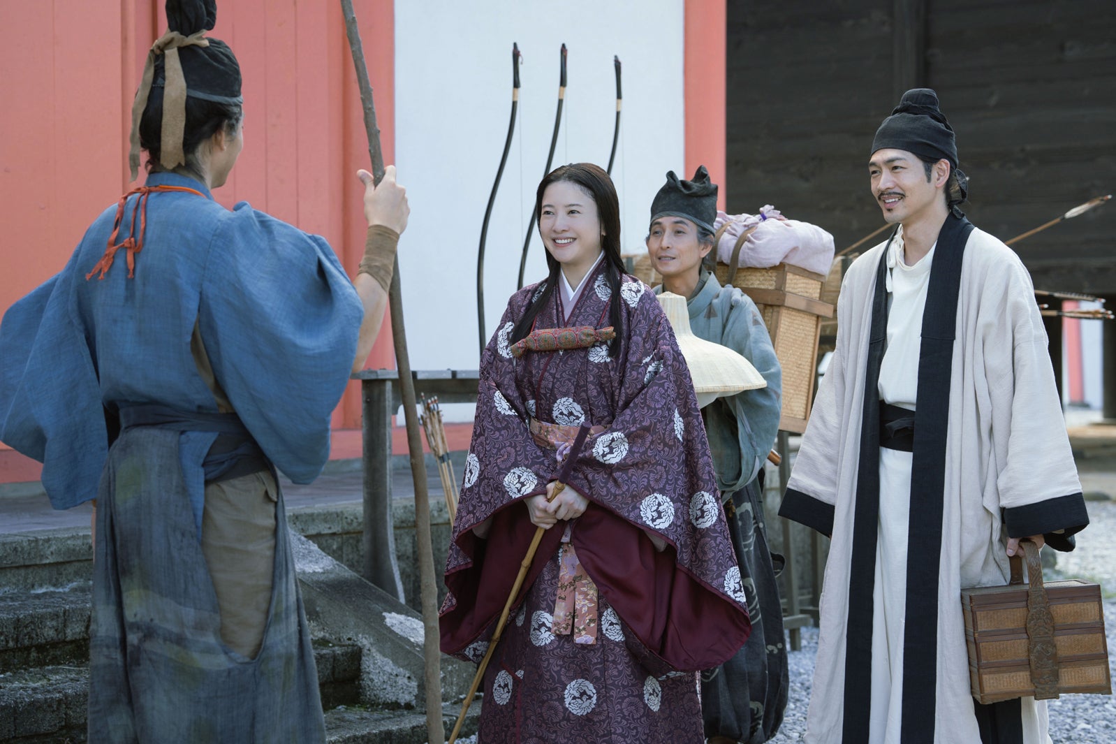 伊藤健太郎、吉高由里子、矢部太郎、松下洸平「光る君へ」第46話（C）NHK