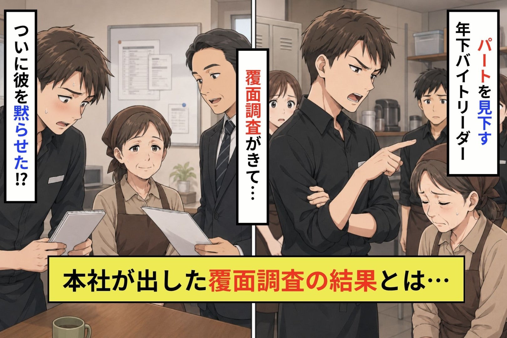 『パートのくせに勝手なことをするな』と私を黙らせてきたたリーダー→本社の覆面調査が出した答え