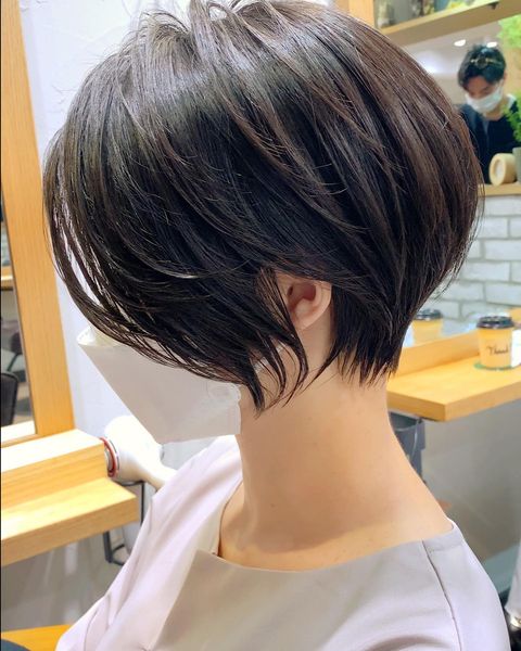 画像5 16 前髪なし 黒髪ショートヘアにしてみない ナチュラル ハンサムスタイルまで モデルプレス