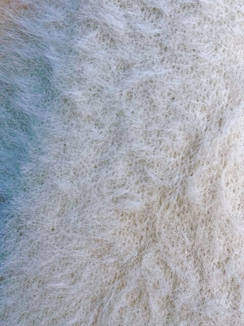 GUシャギーニットハートビジューボタンカーディガン GUシャギーニットハートビジューボタンカーディガン ナチュラルの生地感