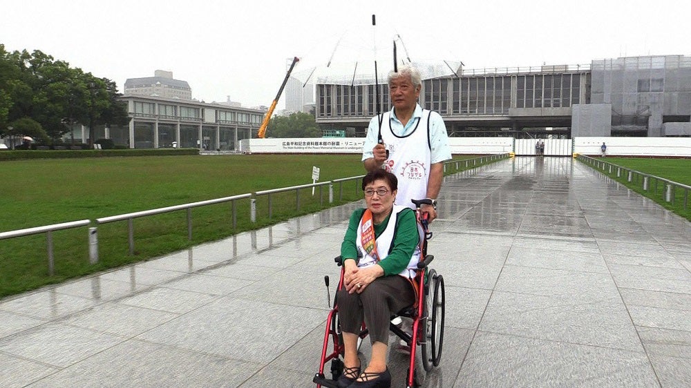 広島の聖火ランナー　松尾和恵さん（C）フジテレビ