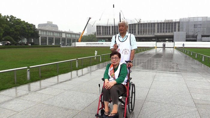 広島の聖火ランナー 松尾和恵さん(C)フジテレビ