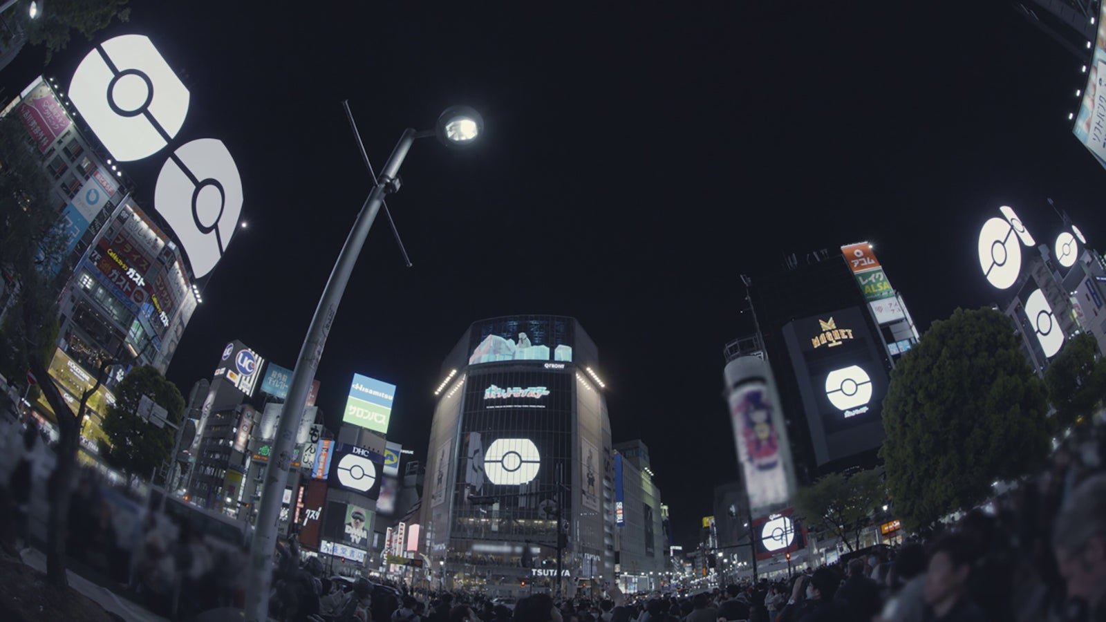 ポケットモンスター渋谷街頭ビジョン13面ジャックの模様（提供写真）