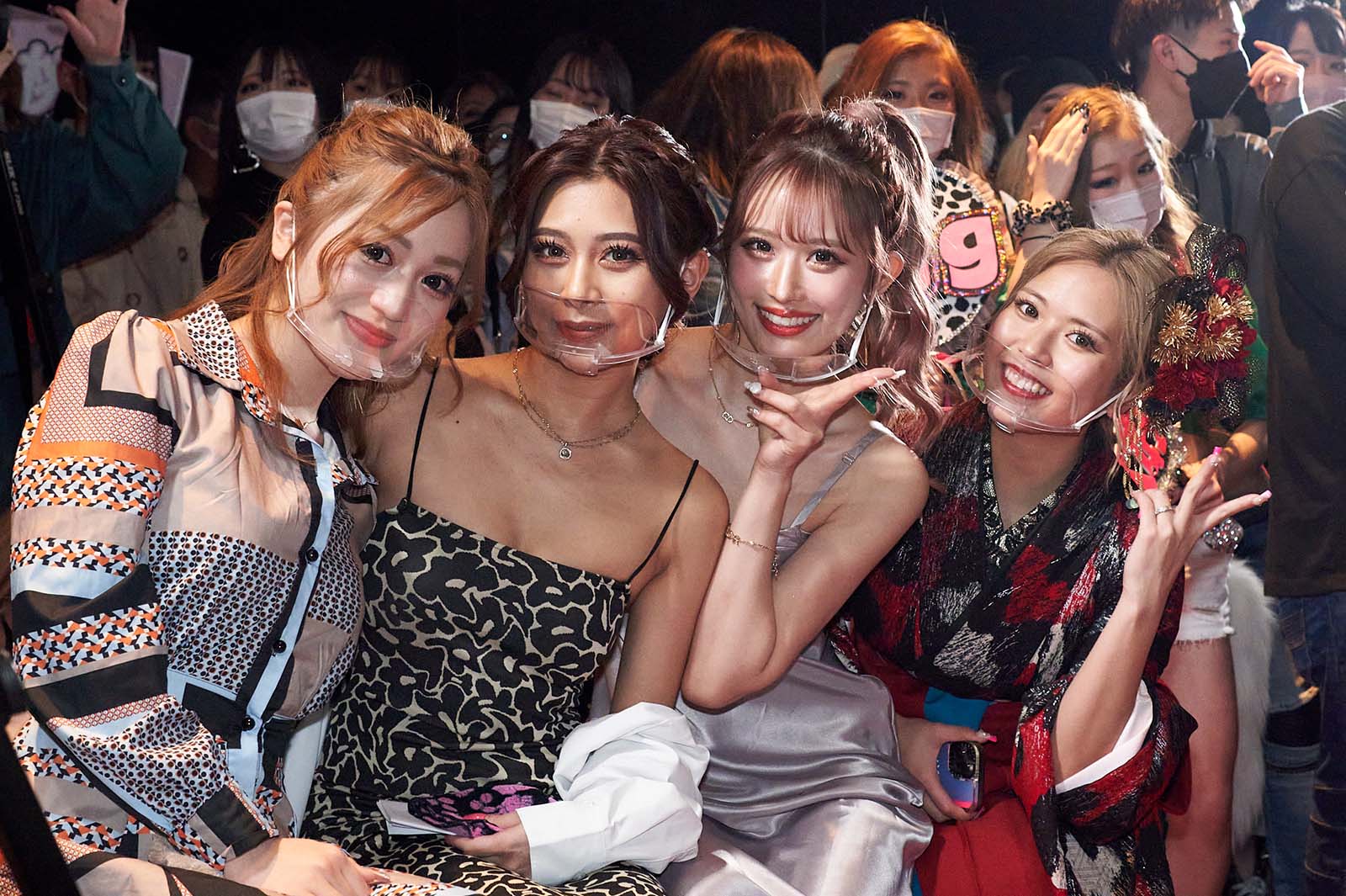 高澤凪、松葉愛海、伊藤桃々、赤荻瞳編集長「eggフェス2022」（提供写真）