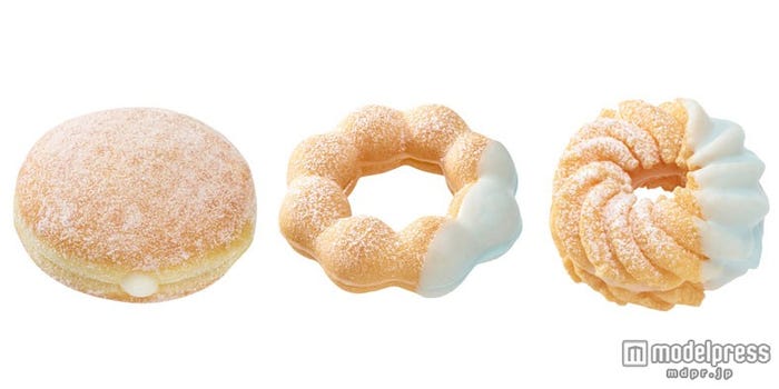 (左から)カルピスドーナツ、カルピスポン・デ・ソーダ、カルピスフレンチソーダ