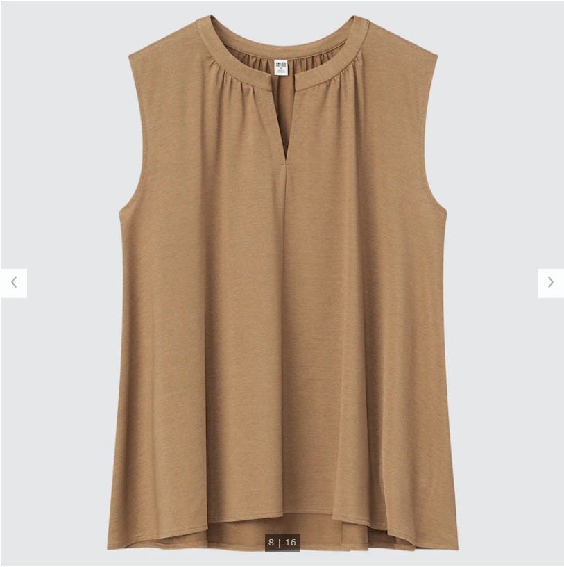 ユニクロ　uniqlo　レディース　アイテム　おすすめ　オススメ　トレンド　人気　コスパ　使える　おしゃれ　お洒落　オシャレ　2022　夏　トップス　即戦力　すぐ使える　人気　ノースリーブ　サテンジャージーT　きれいめ