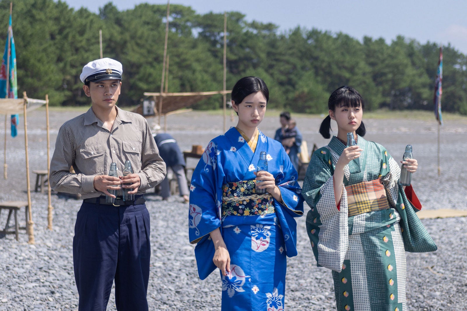 北村匠海、河合優実、原菜乃華「あんぱん」第14話（C）NHK