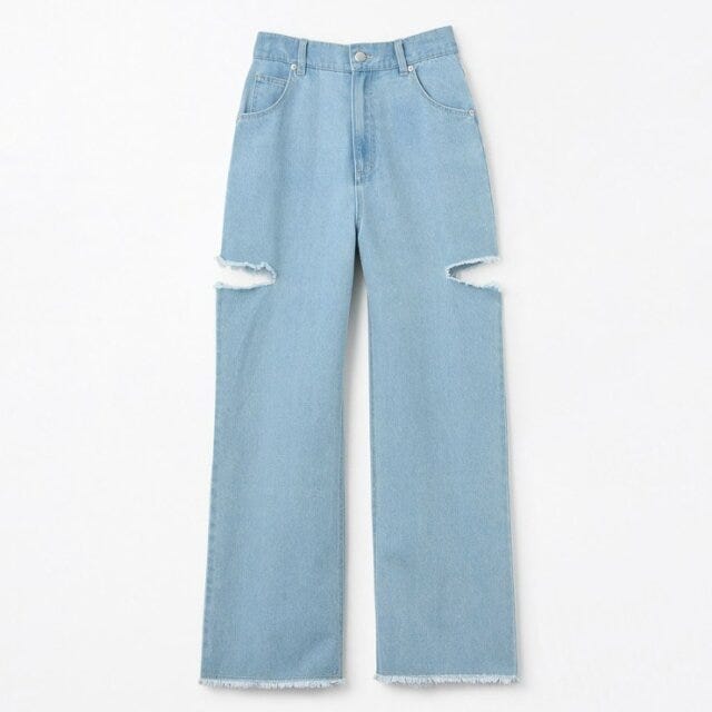しまむら　新作　パンツ　デニム