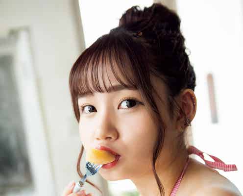 bob up.・桃瀬めぐ、色気あふれるピンクビキニで魅せる