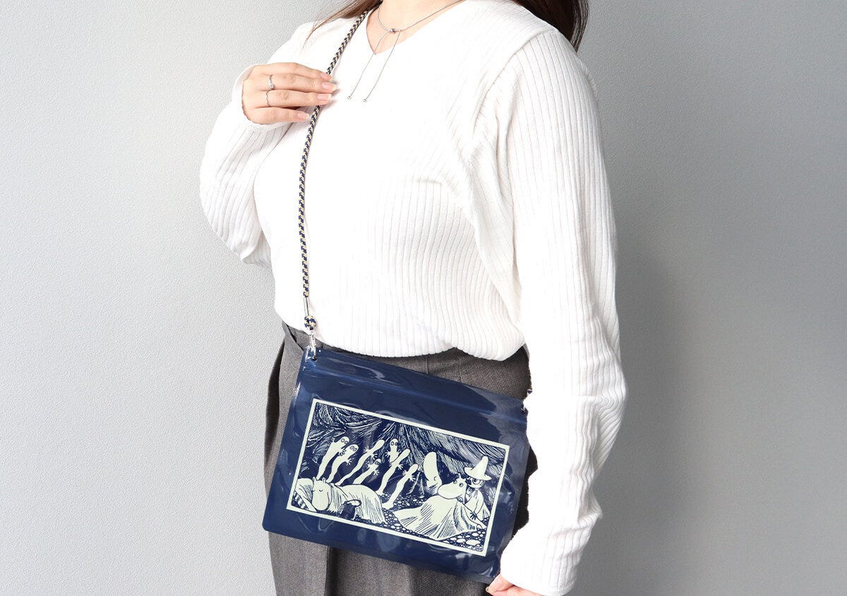 ショルダーバッグとして使えるジッパープラケース モノマスター2026年3月号ムーミンショルダーバッグとして使えるジッパープラケース