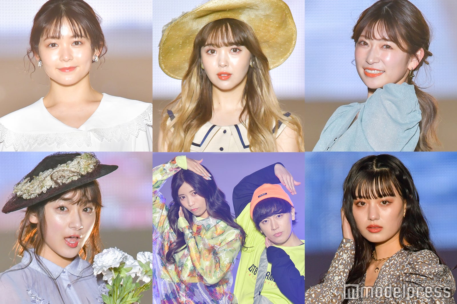 （左上から時計回りに）久間田琳加、藤田ニコル、吉田朱里、鶴嶋乃愛、ヴァンゆん、平祐奈（C）モデルプレス