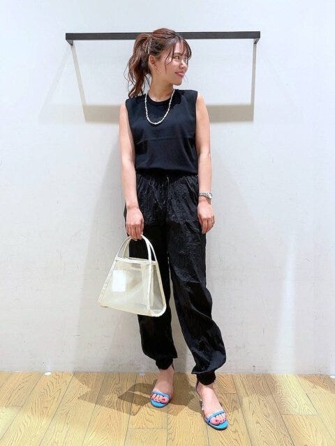 BAYFLOW　ベイフロー　レディース　おすすめ　オススメ　2023　夏　ボトムス　パンツ　プリーツパンツ　黒　ブラック