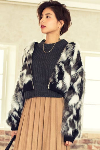 MIXフェイクファーブルゾン「Re:EDIT by GALSTAR」6,398円（税込）／画像提供：Re:EDIT by GALSTAR