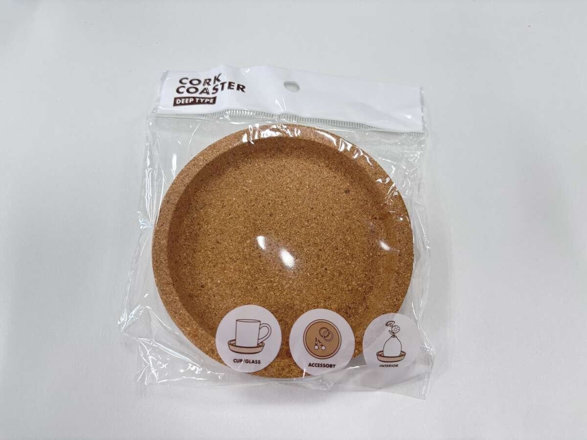 ダイソー 深型コルクコースター ダイソーの深型コルクコースターのパッケージ